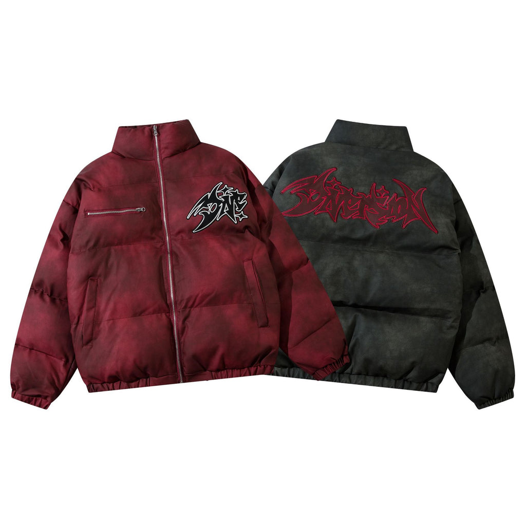 Tie-dyed Old Dirty Winter Cotton Coat