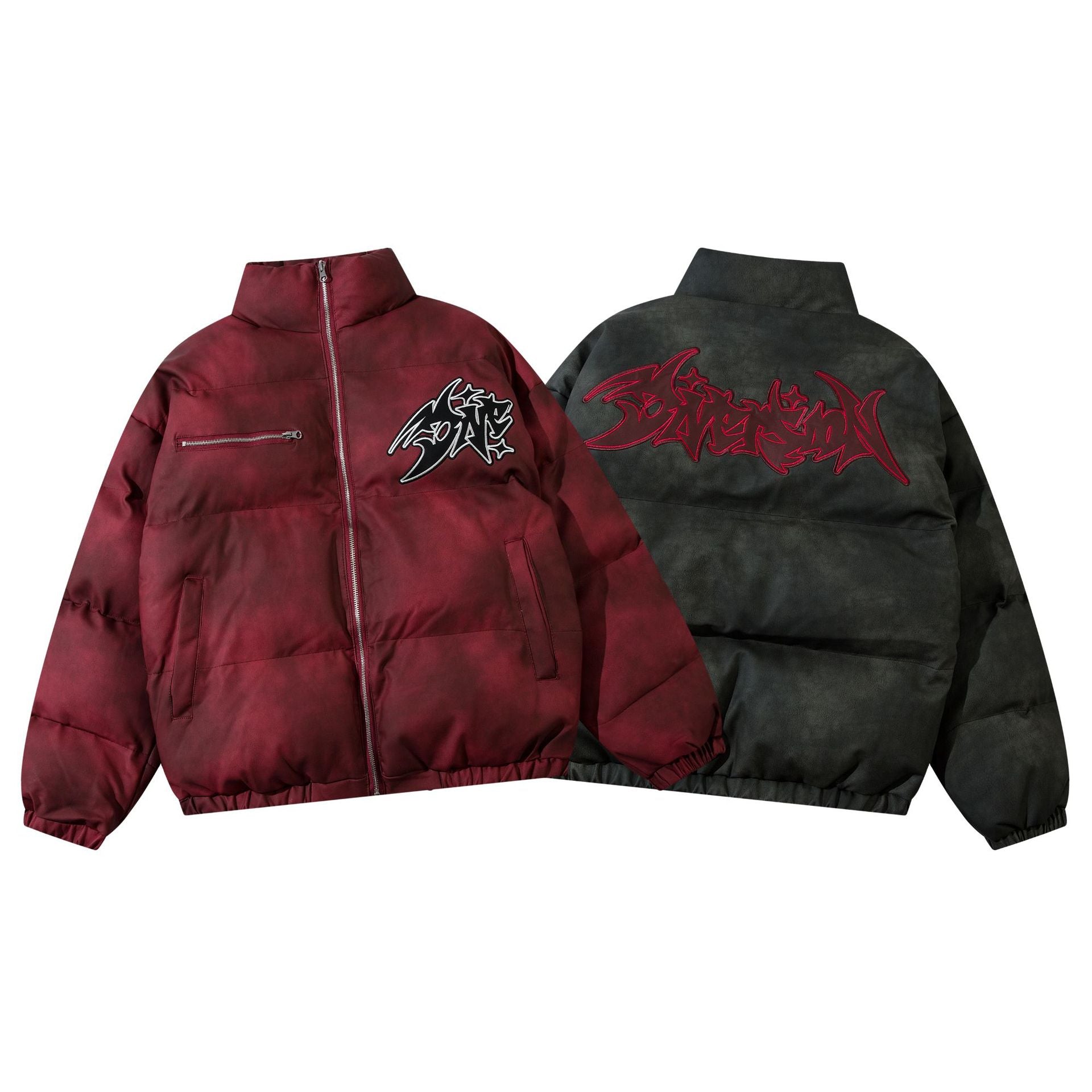 Tie-dyed Old Dirty Winter Cotton Coat