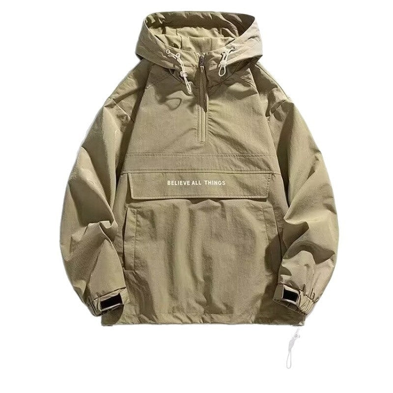 Half Zipper Pullover Men's Spring And Autumn Sweater